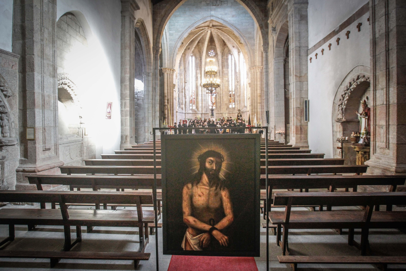Quintana. Cuadro de Ecce Homo expuesto en la Iglesia de San Francisco de Betanzos