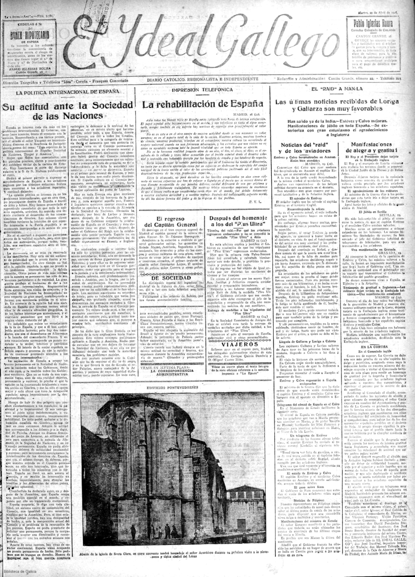 Martes, 20 de abril de 1926