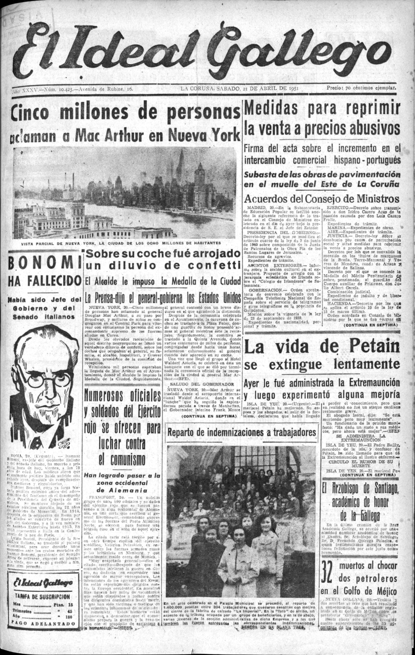 Sábado, 21 de abril de 1951