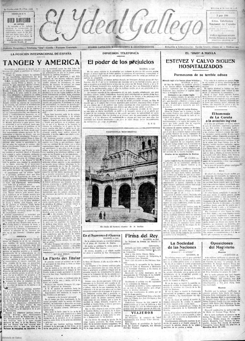Miércoles, 21 de abril de 1926