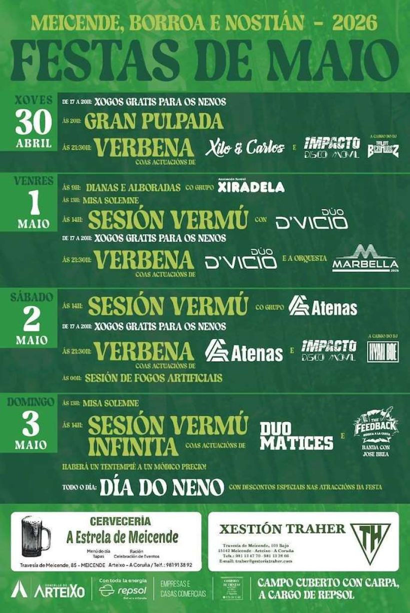 Fiestas en Meicende, Borroa y Nostián