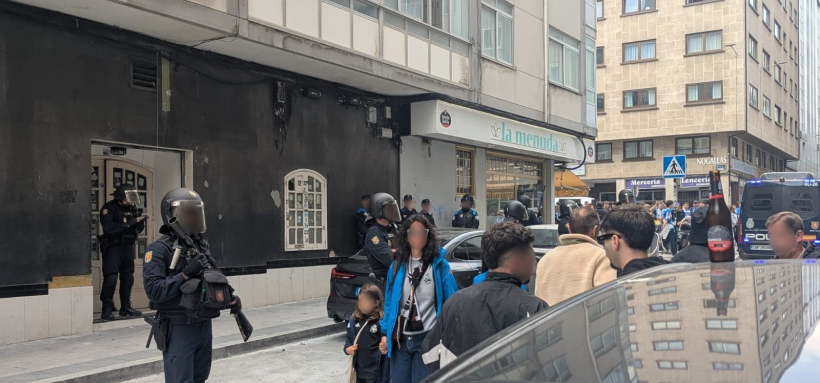 Incidentes con ultras del Leganés en A Coruña