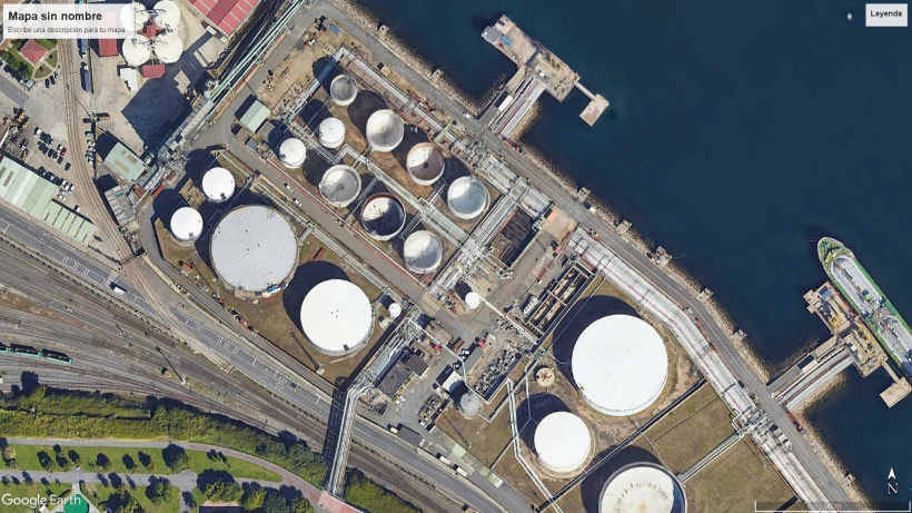 Imagen actual del Puerto de A Coruña desde el aire