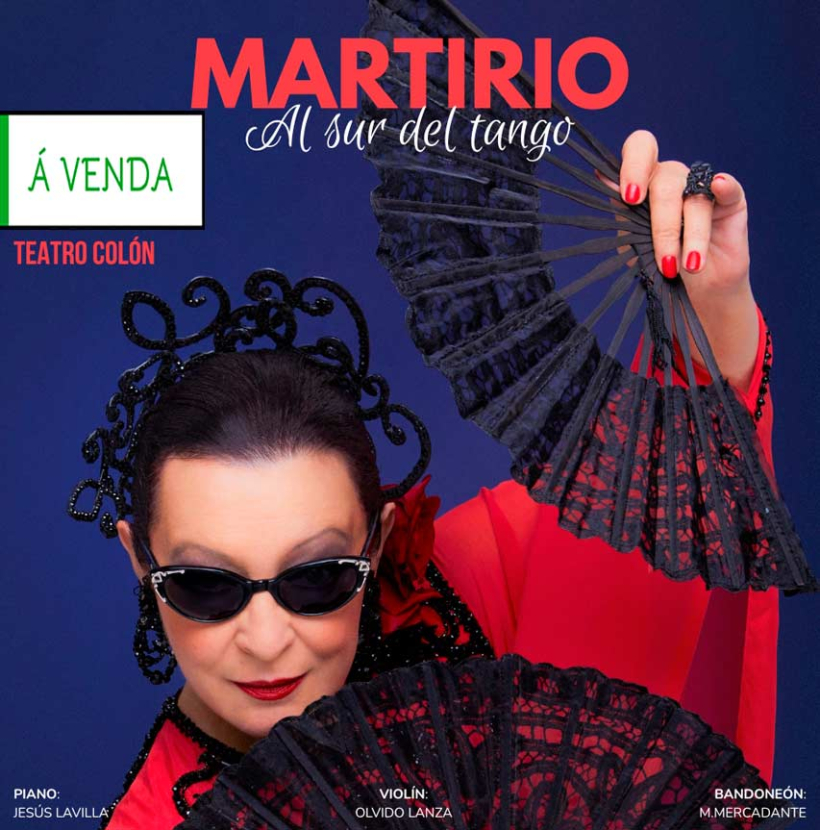 Cartel presentación de Martirio en el teatro Colón