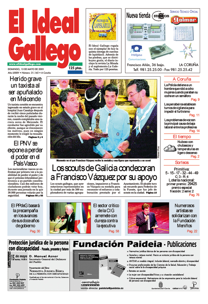 13 de mayo de 2001