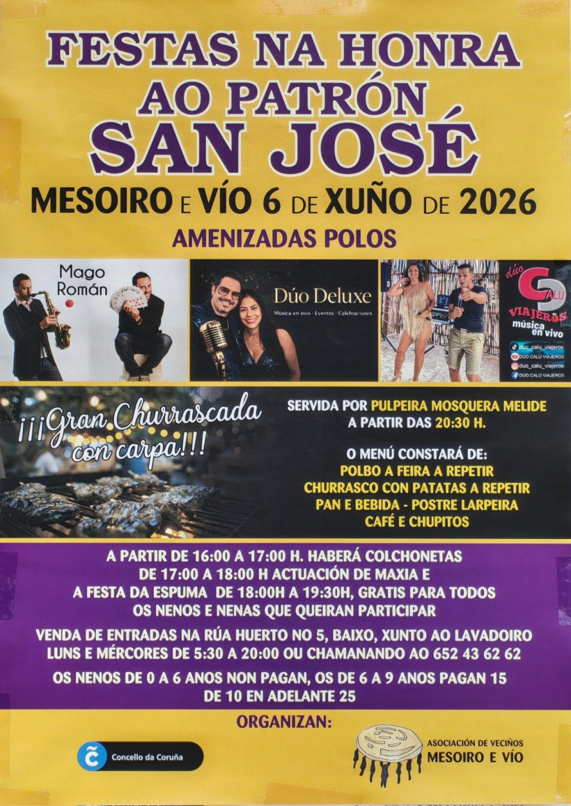 Cartel de las fiestas de Mesoiro e Vío