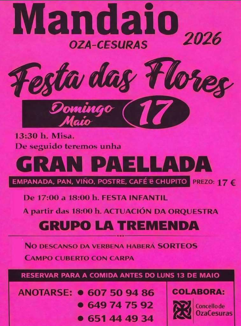 Festas das flores do Mandaio en Oza Cesuras