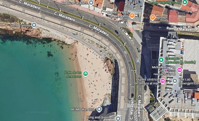 Imágenes de Google Maps con la denominación errónea de la playa del Matadero