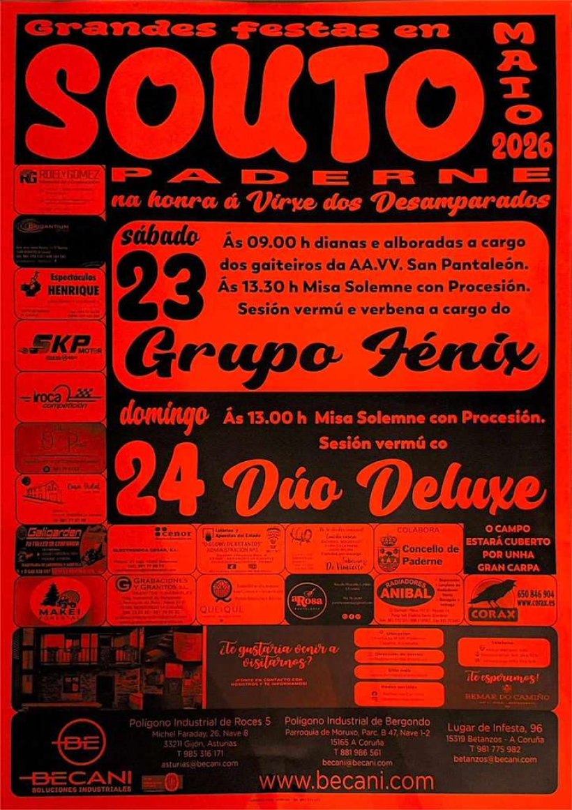 Festa Virxe dos Desamparados en Paderne