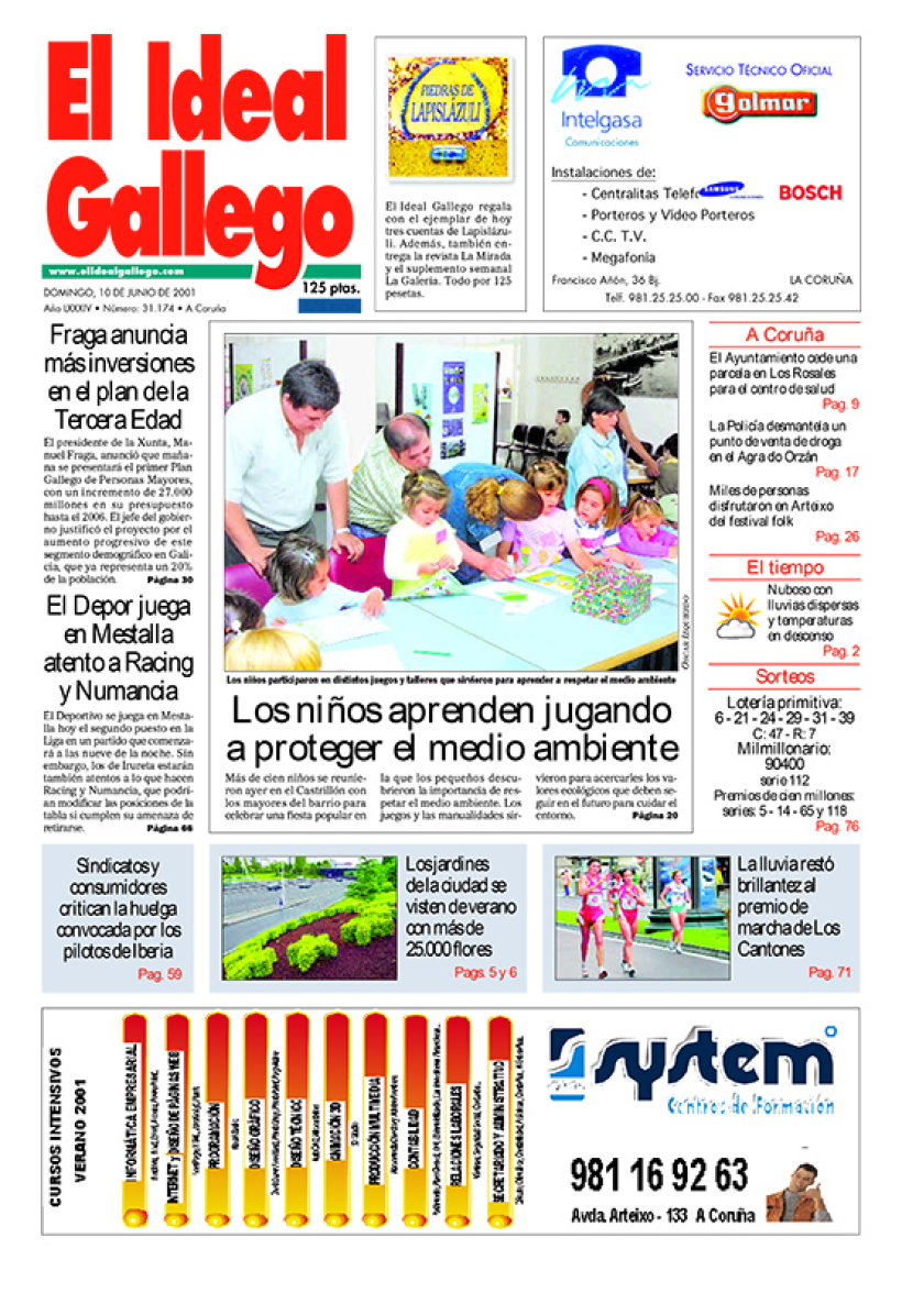 Portada del 10 de junio de 2001