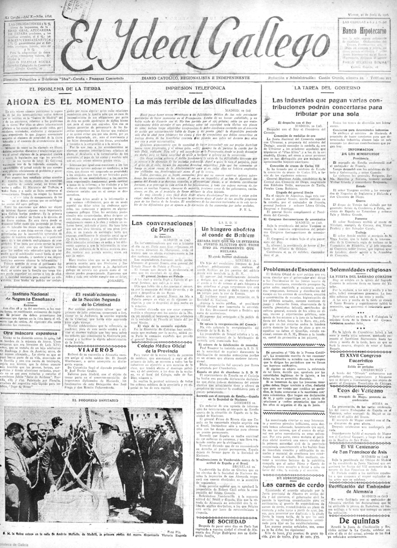 Portada del 11 de junio de 1926