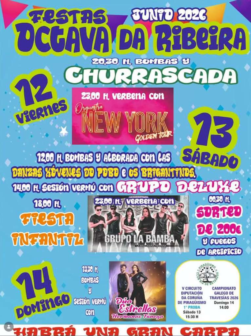 Festas Octava da Ribeira (2026) en Betanzos