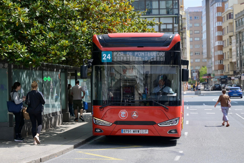 17 julio 2024A Coruña.- Tranvías probará durante un mes un autobús eléctrico chino en la línea 24