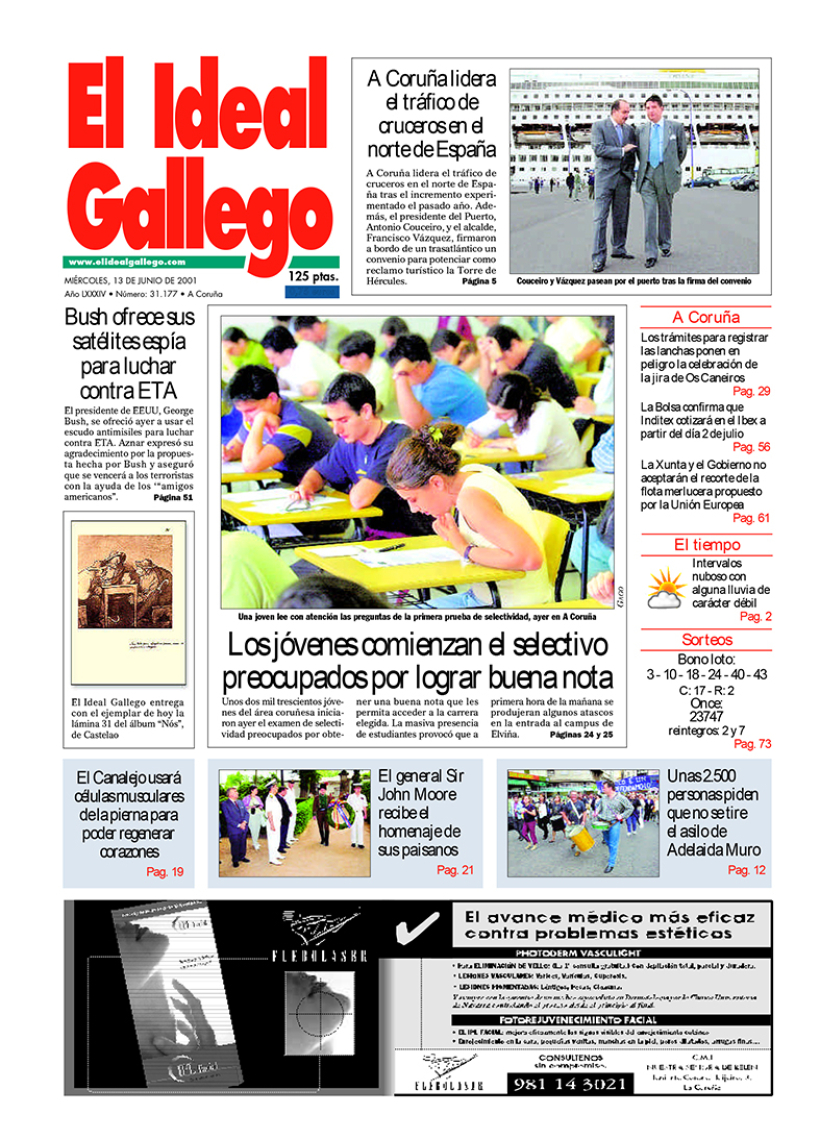 Portada del 13 de junio de 2001