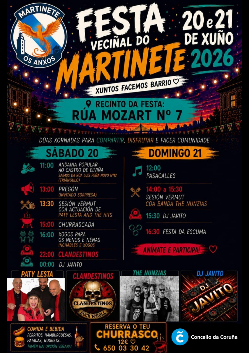 Cartel de las fiestas de O Martinete