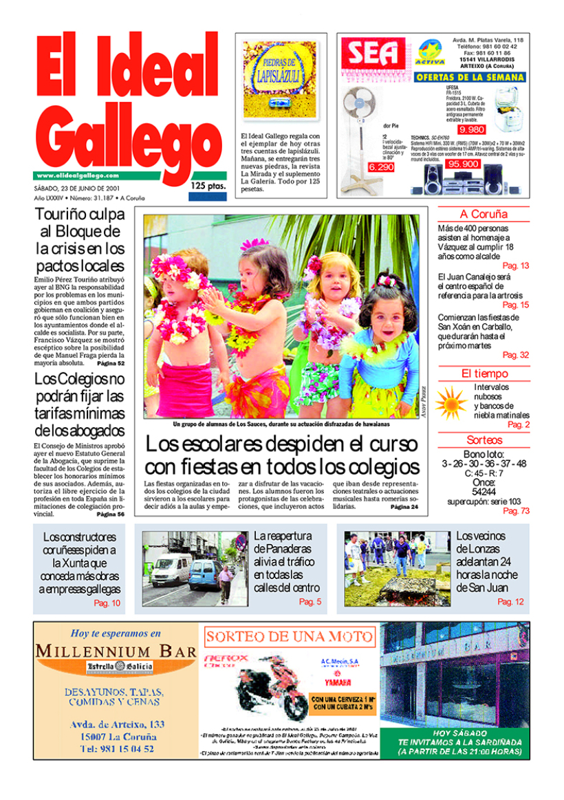Portada 23 junio  2001