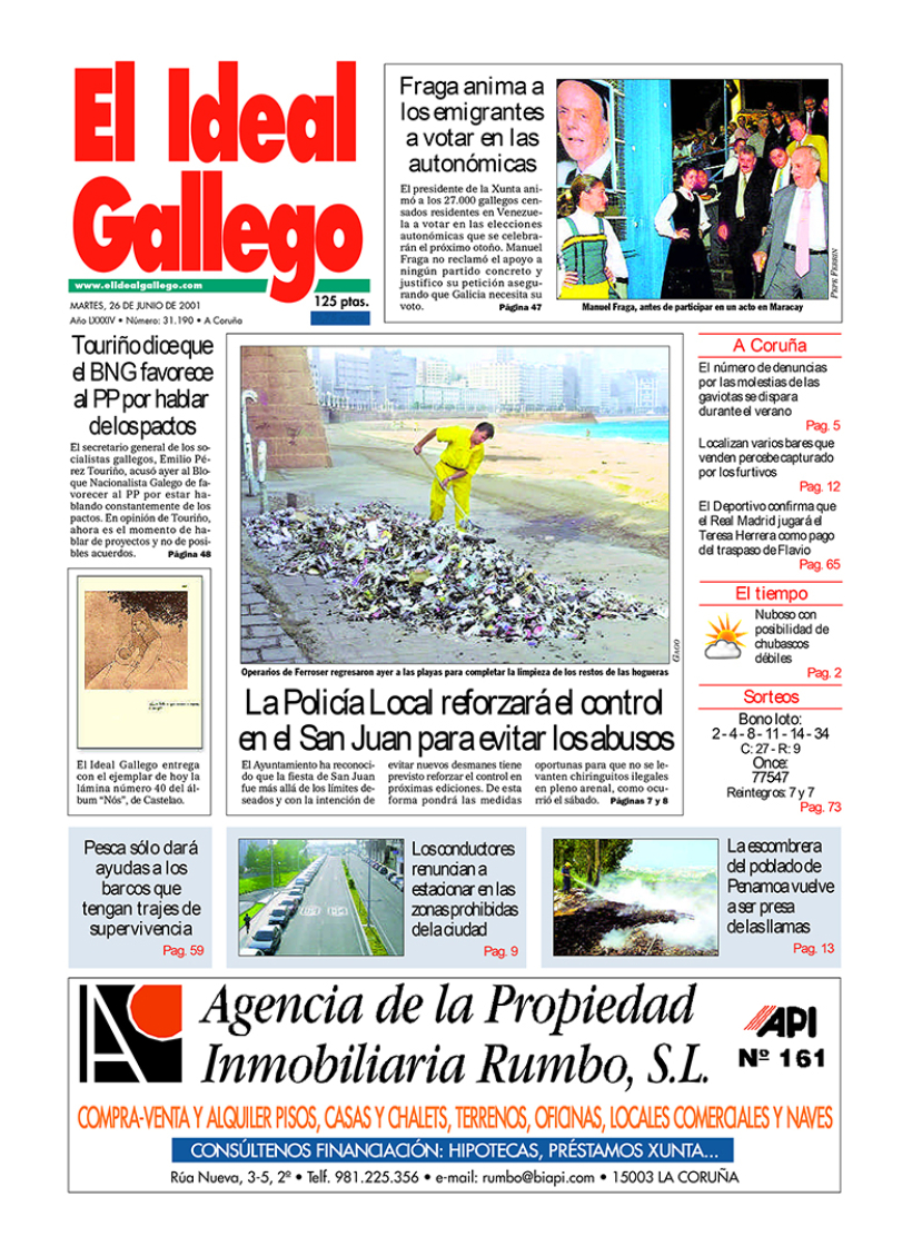 Portada 26 junio 2001