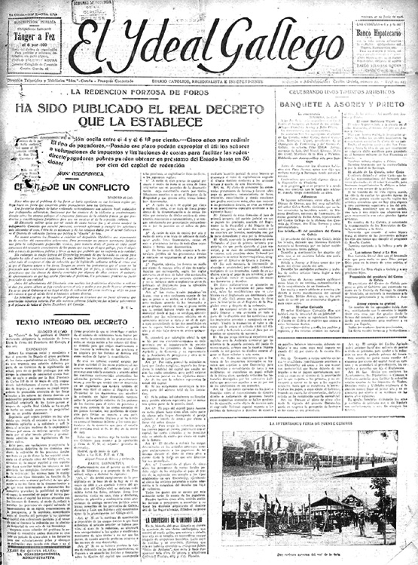 Portada 27 junio 1926