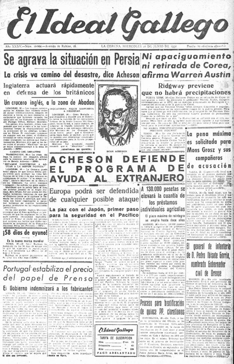 Portada 27 junio 1951