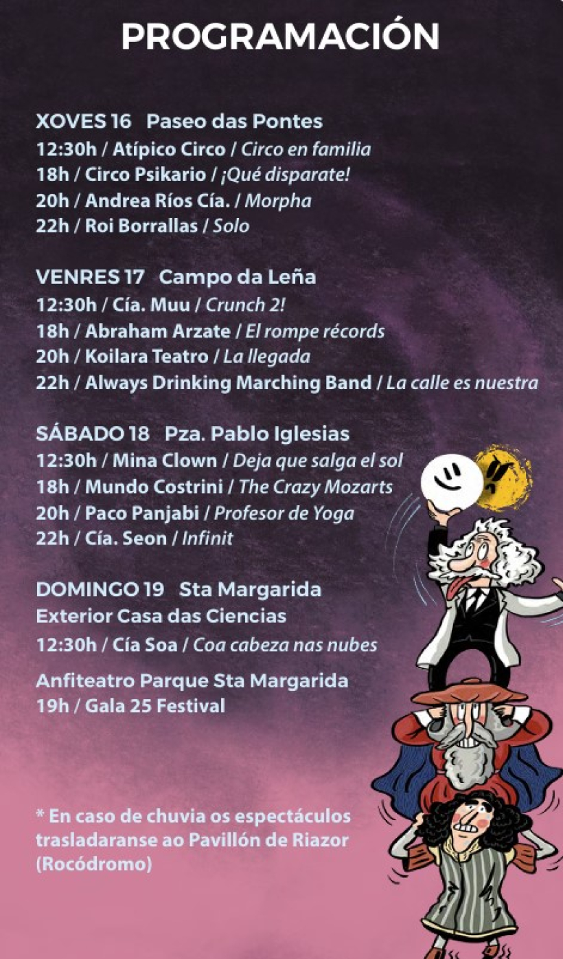 Cartel programación del Festival de Manicómicos