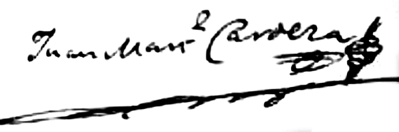 Firma de Juan Martínez Cardeza en un documento de 1805