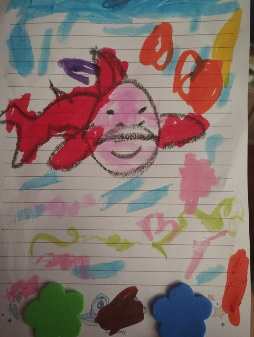 Dibujo de Gastón que hizo Milena, de 5 años