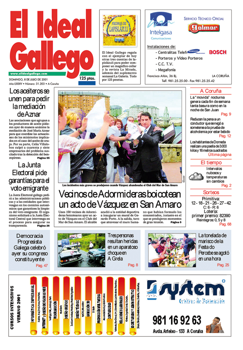 Portada 08 julio 2001