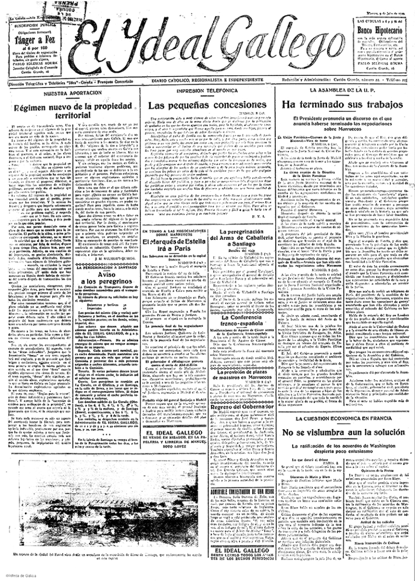 Portada 09 julio 1926