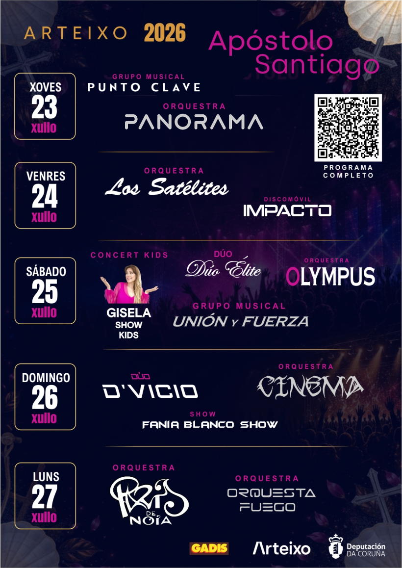 Cartel de fiestas de Arteixo 2026