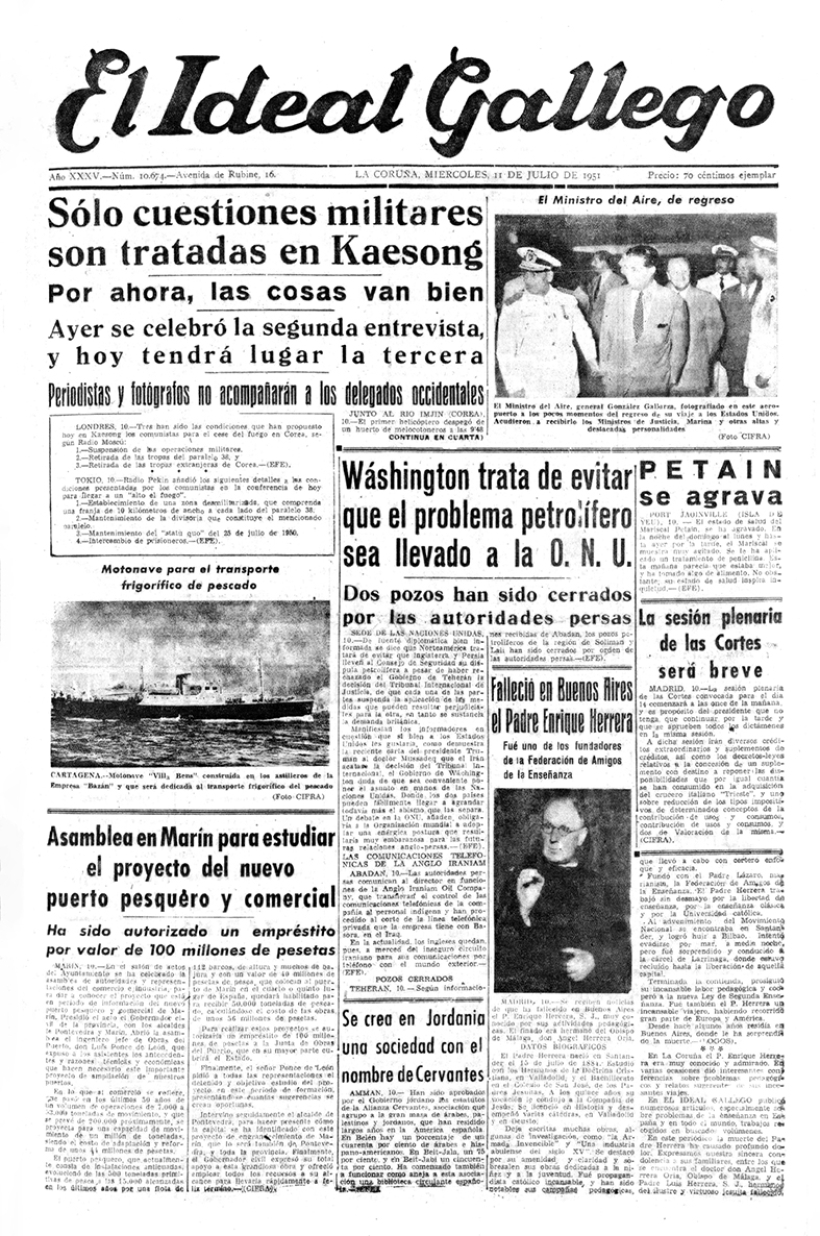 Portada 11 de julio 1951