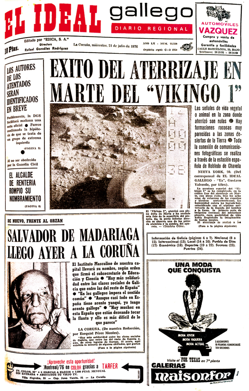 Portada 21 de julio 1976
