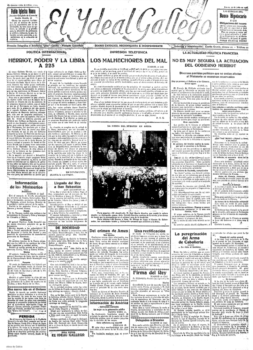 Portada 22 de julio 1926