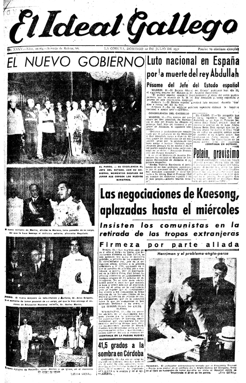 Portada 22 de julio 1951