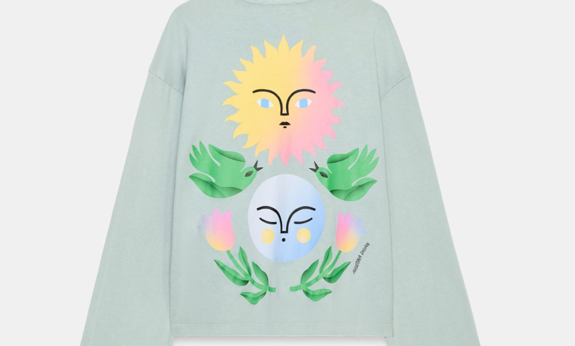 Detalle de la camiseta de Zara en homenaje al eclipse