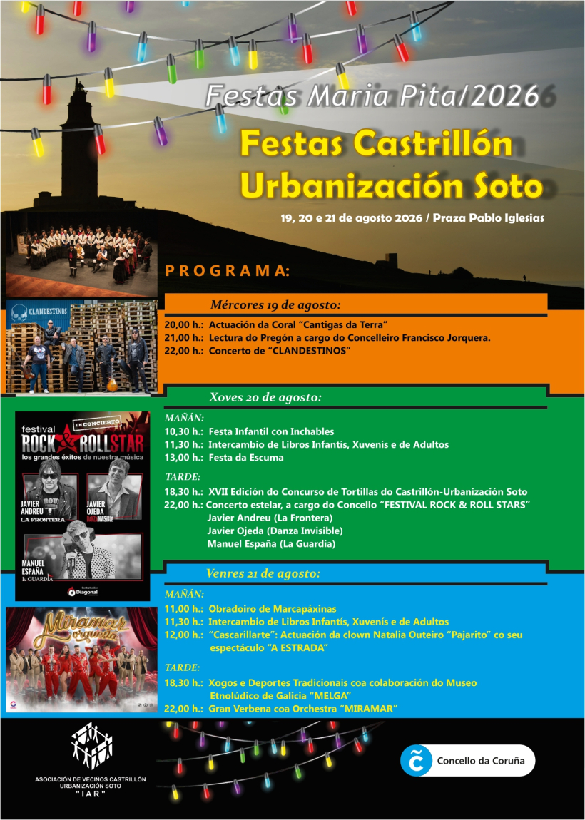Cartel de las Fiestas Castrillón Urbanización Soto 2026