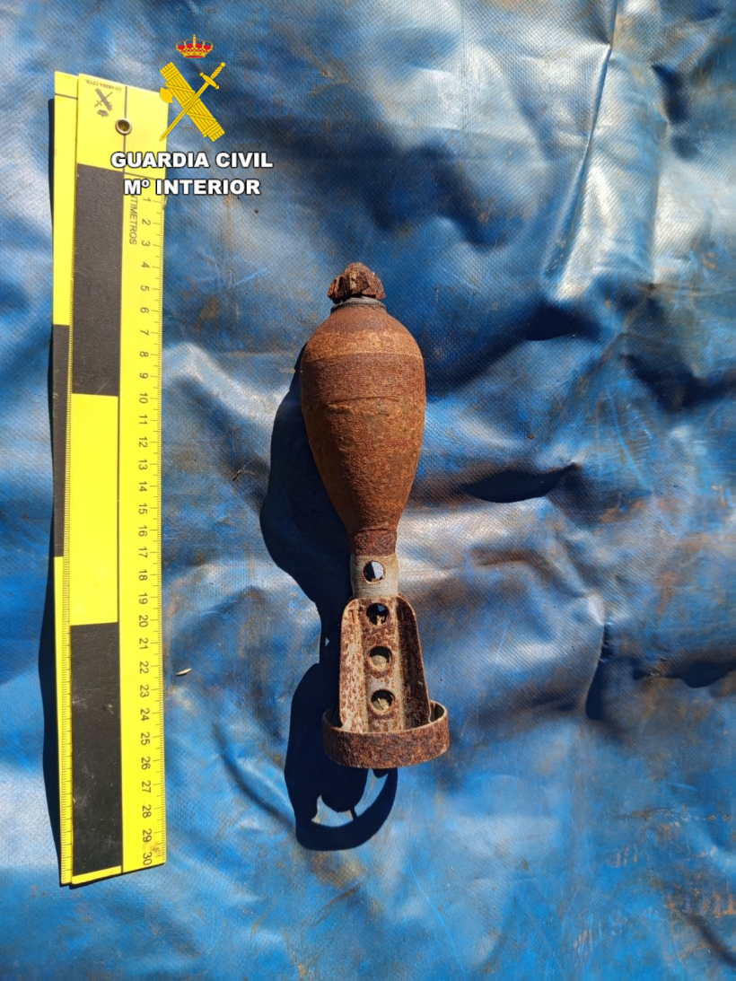 Artefacto Guerra Civil encontrado en Bergondo