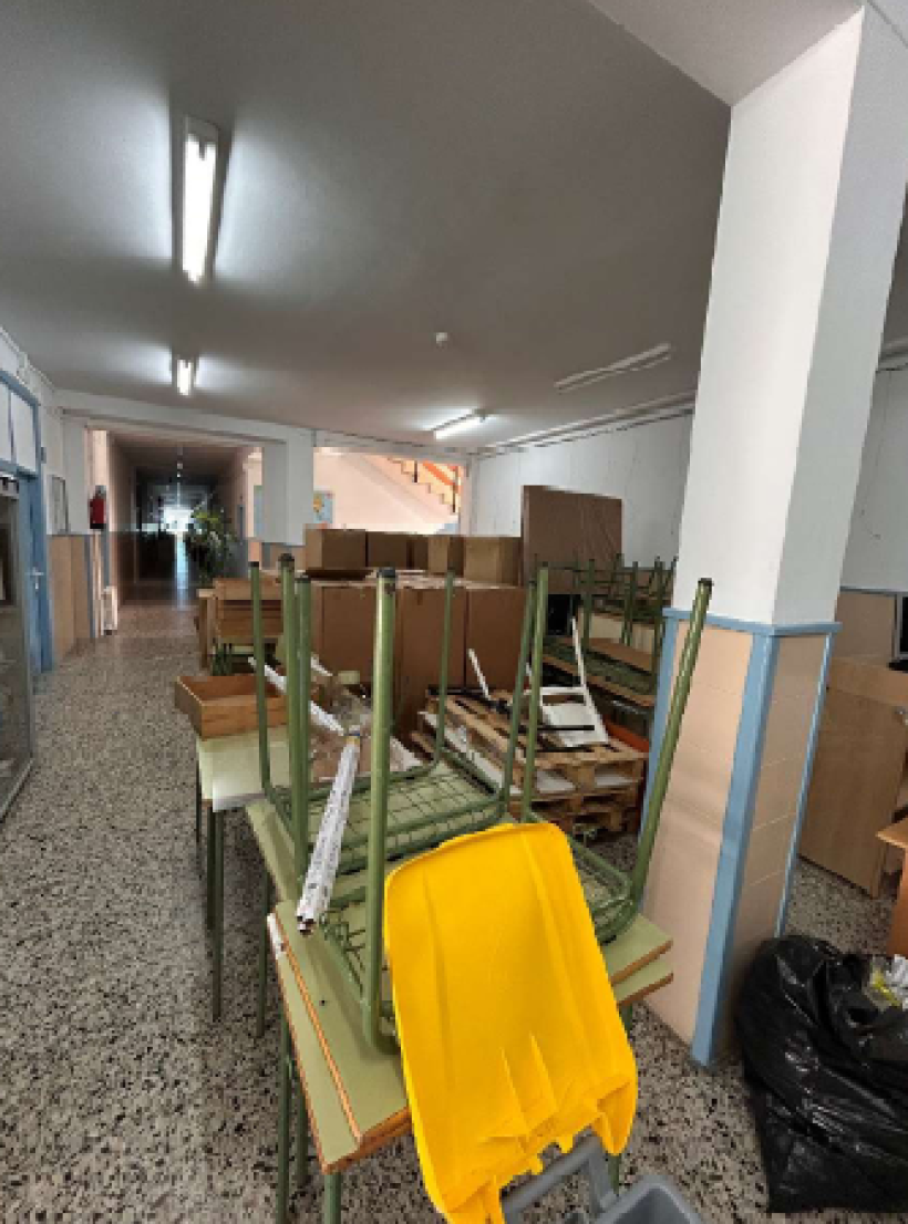 Estado de las obras en el instituto de Zalaeta