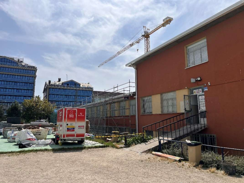 Estado de las obras en el instituto de Zalaeta