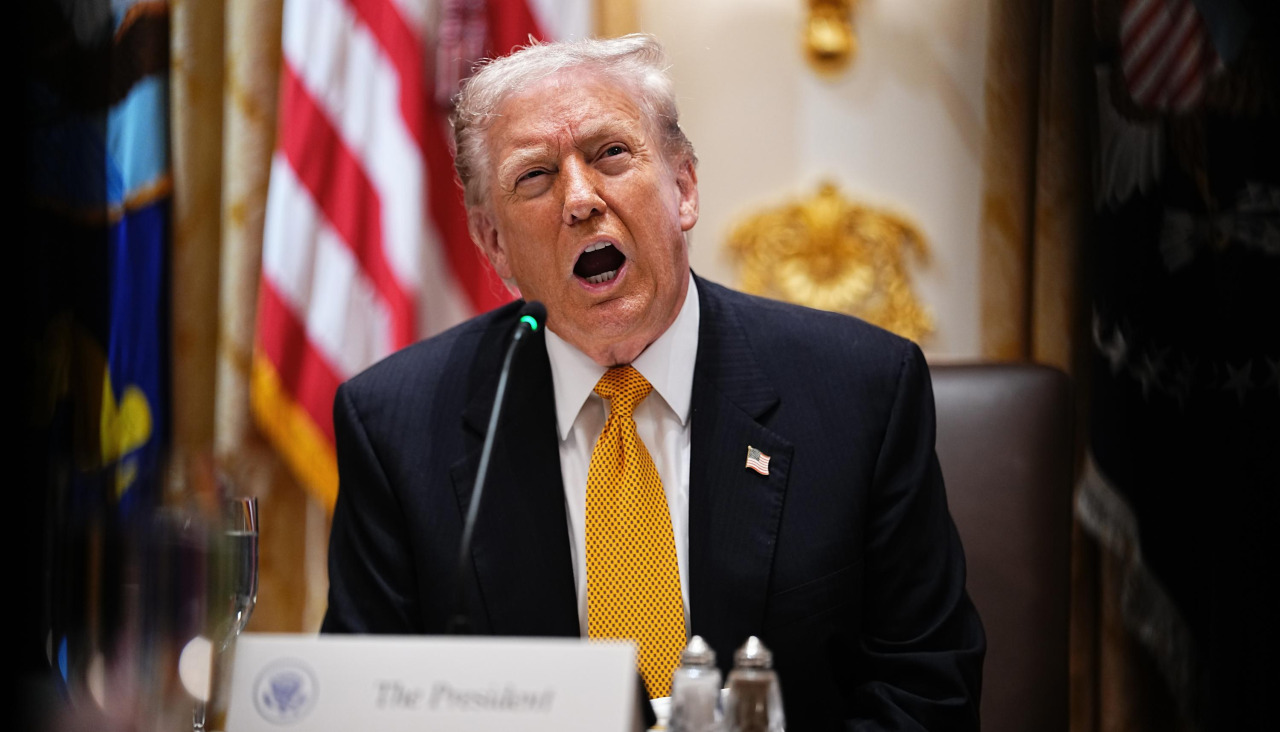 El presidente de EEUU, Donald Trump, durante un encuentro este domingoen la Casa Blanca