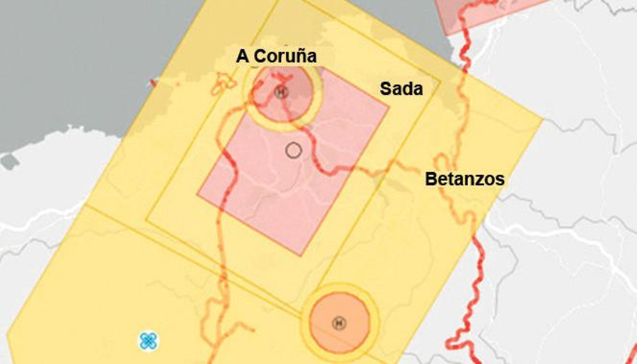 Zonas con restricciones para volar drones en la provincia de A Coruña