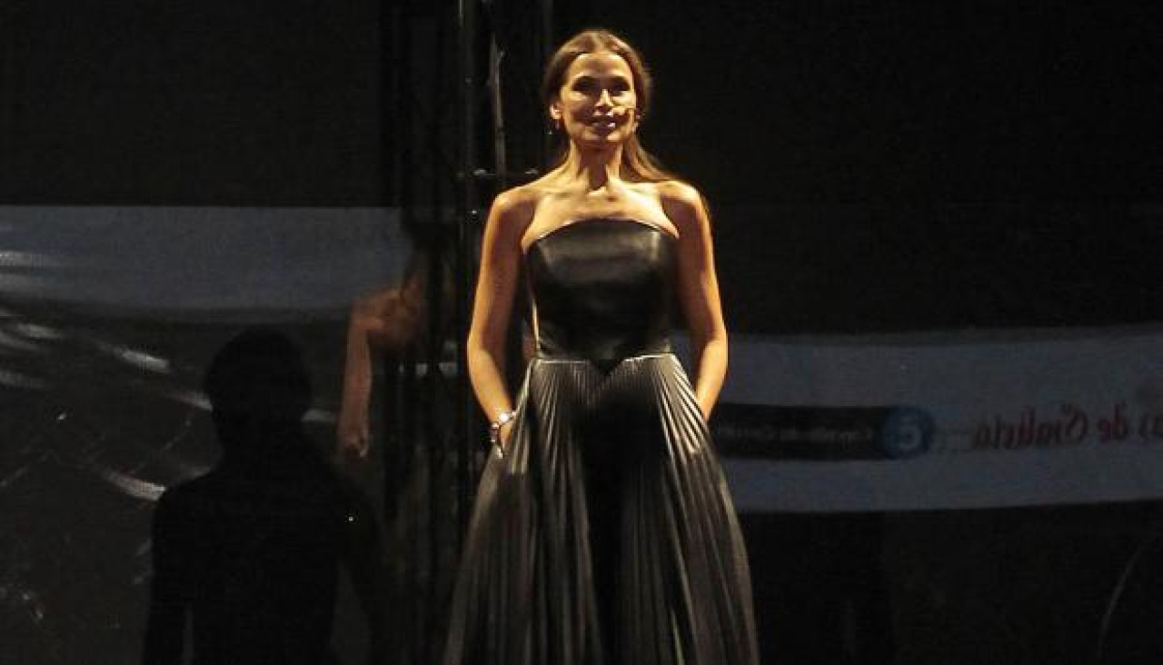 Almudena Fernández, durante la Gala Ilusión que homenajeó en A Coruña a Kind Surf