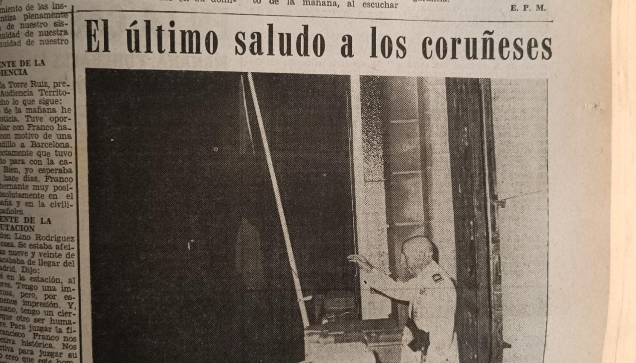 El último saludo de Franco a los coruñeses