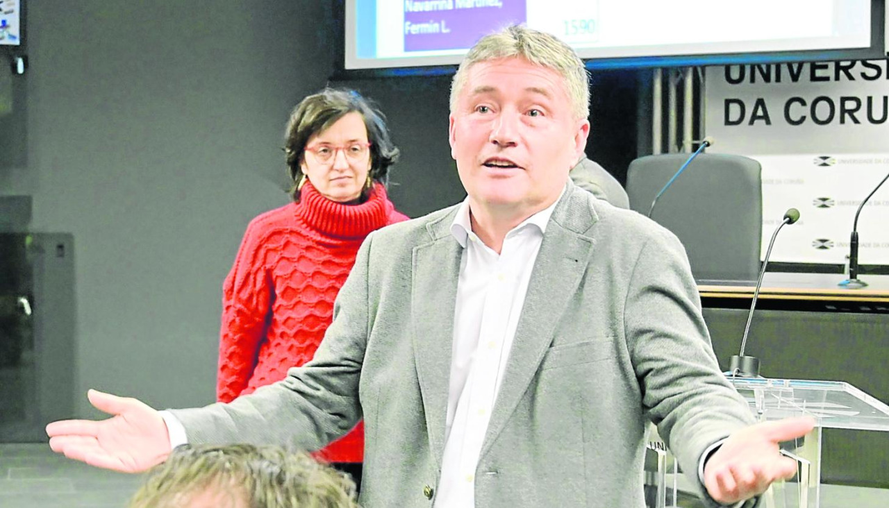 Ricardo Cao, en el Rectorado de la Universidad de A Coruña
