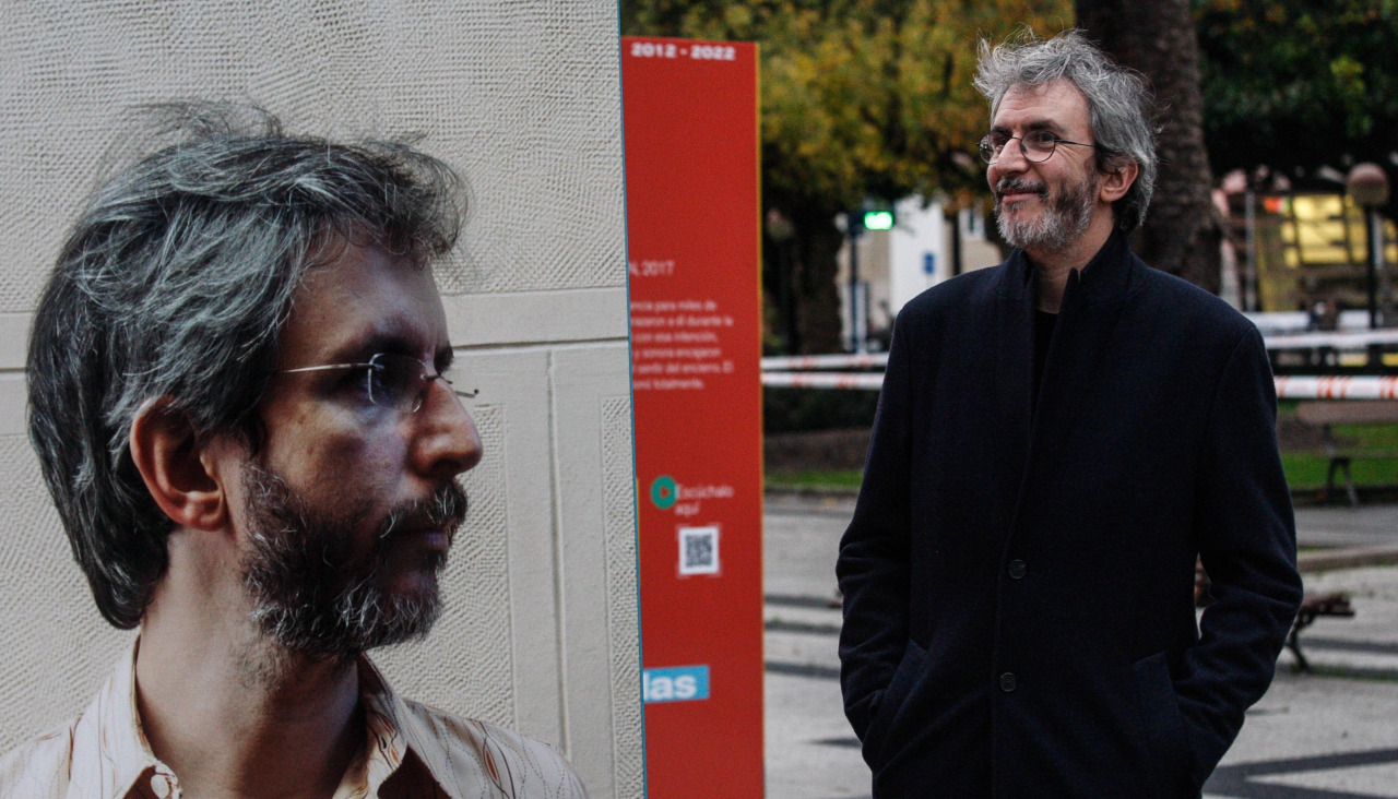 Xoel López, en la inauguración de la exposición por el aniversario de 'Atlántico' en 2022