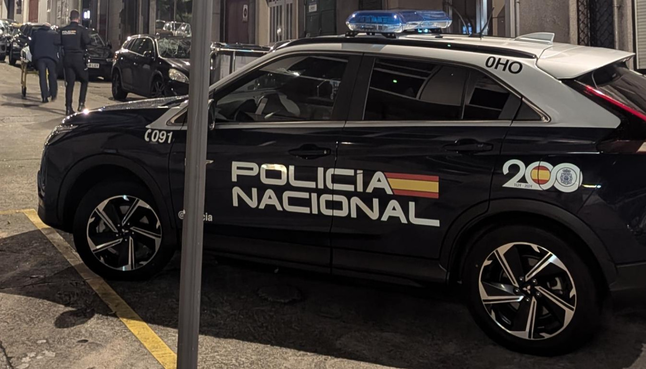 Una patrulla de la Policía Nacional, en el lugar de los hechos