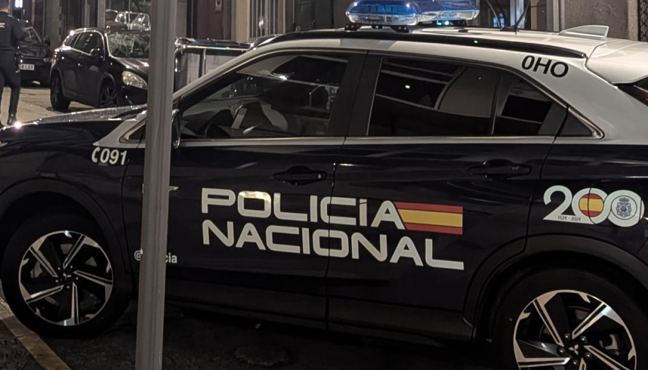 Una patrulla de la Policía Nacional, en el lugar de los hechos