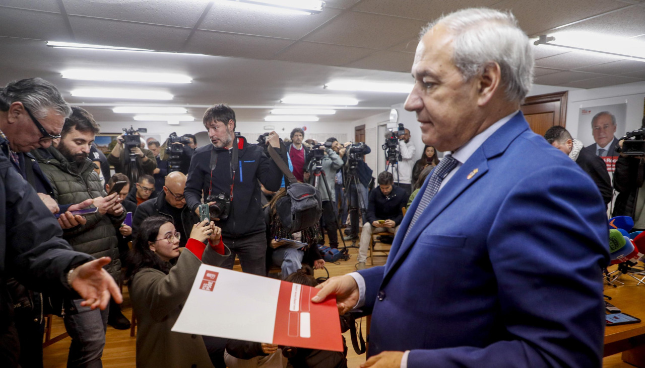 O expresidente da Deputación de Lugo, José Tomé, na súa comparecencia do pasado día 10