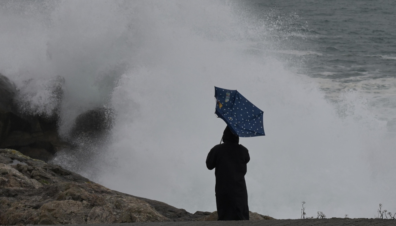 Temporal en A Coruña, olas