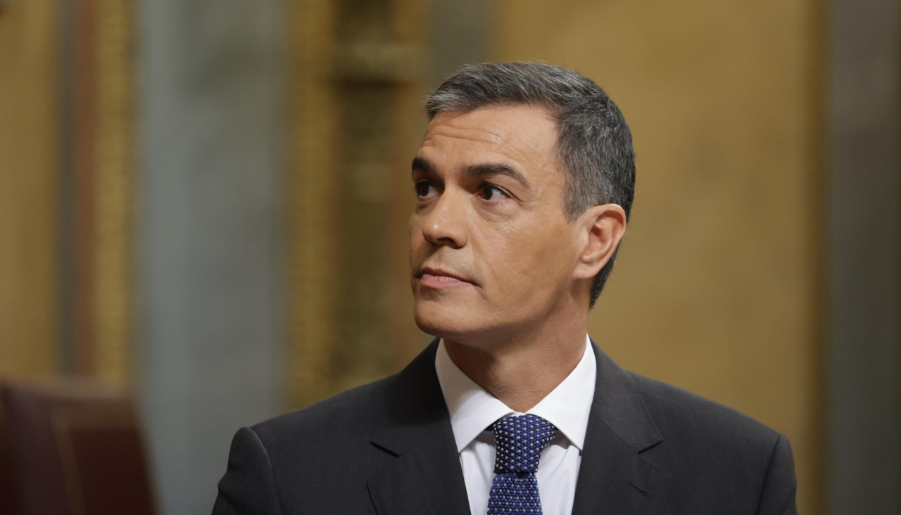El presidente del Gobierno, Pedro Sánchez, durante una sesión de control al Gobierno en el Congreso