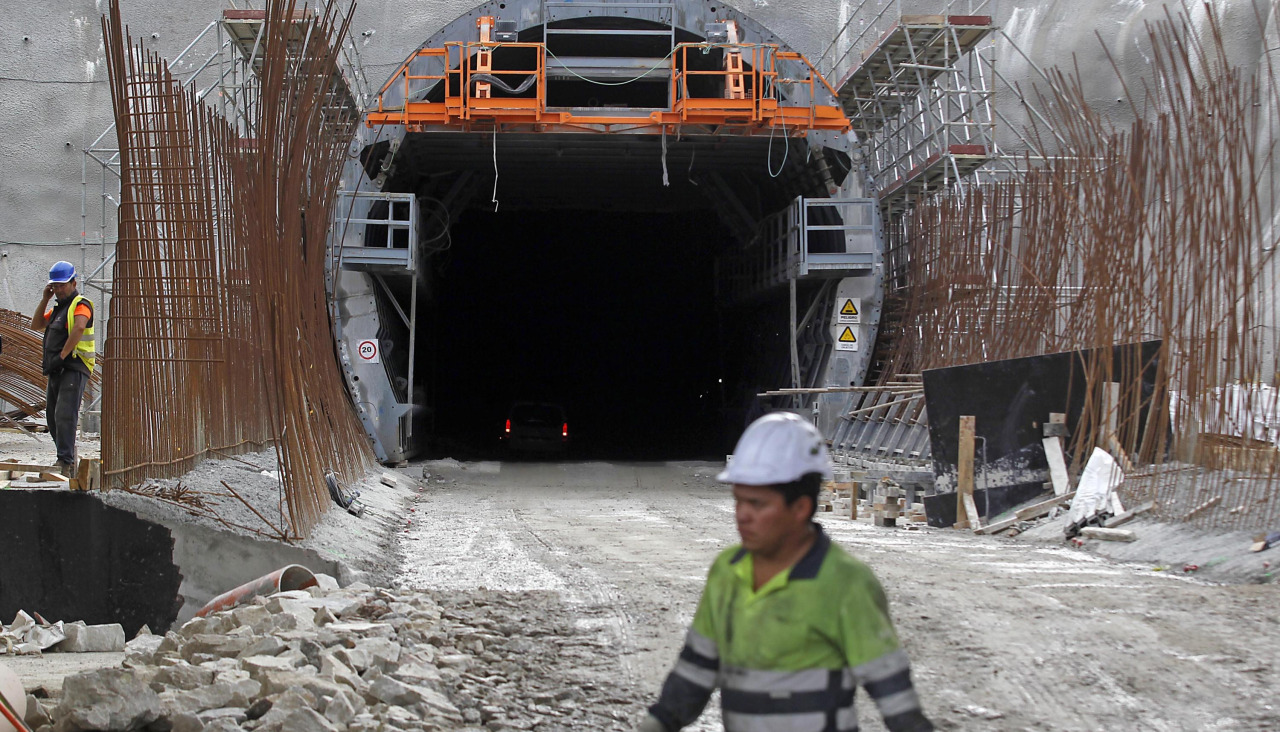 Obras del acceso ferroviario al Puerto Exterior de Langosteira